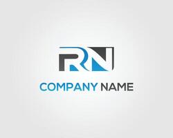 RN Initials letter logo icon design concept template. vector