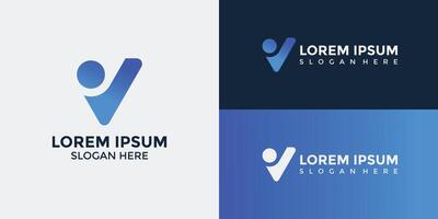V Logo Design Template Graphic Branding vector