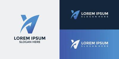 V Logo Design Template Graphic Branding vector