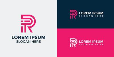 R Logo Design Template Graphic Branding vector