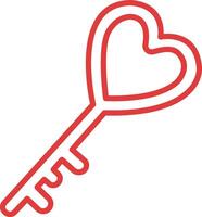 Continuous one line drawing of house key illustration vector