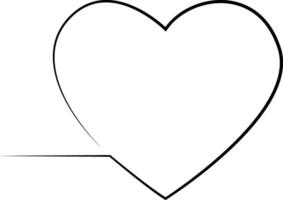 Continuous line art Hearts of love shape on white illustration vector