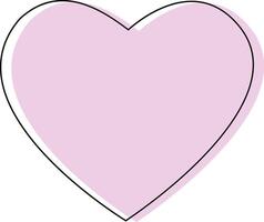 Continuous one line art Hearts of love concept vector