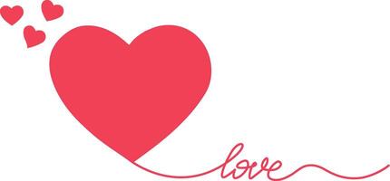 Continuous one line art Hearts of love concept on white illustration vector