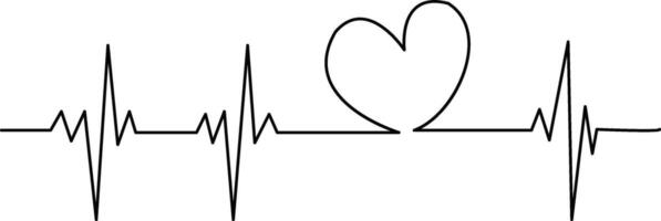 Lined heart shape on white illustration vector