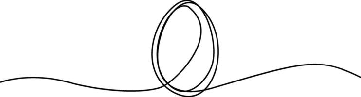Continuous line drawing Easter egg illustration vector