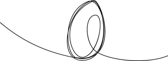 Continuous line drawing Easter egg illustration vector