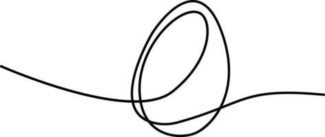 Continuous line drawing Easter egg illustration vector