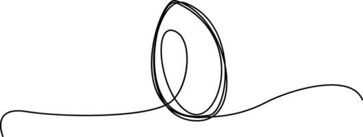 Continuous line drawing Easter egg illustration vector