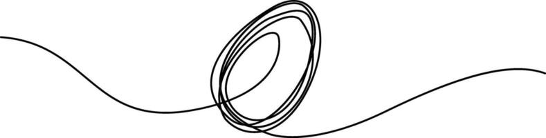 Continuous line drawing Easter egg illustration vector