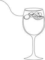 Continuous one line drawing isolated on white background vector