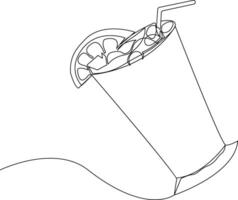 Continuous one line drawing isolated on white background vector