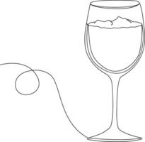 Continuous one line drawing isolated on white background vector