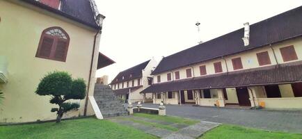 Fort Rotterdam or Benteng Ujung Pandang is a fort inherited from the Gowa-Tallo Kingdom built in 1545. Fort Rotterdam is located in the center of Makassar city. South Sulawesi, Indonesia July 15 2024 photo