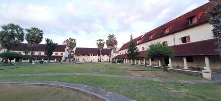Fort Rotterdam or Benteng Ujung Pandang is a fort inherited from the Gowa-Tallo Kingdom built in 1545. Fort Rotterdam is located in the center of Makassar city. South Sulawesi, Indonesia July 15 2024 photo