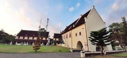 Fort Rotterdam or Benteng Ujung Pandang is a fort inherited from the Gowa-Tallo Kingdom built in 1545. Fort Rotterdam is located in the center of Makassar city. South Sulawesi, Indonesia July 15 2024 photo
