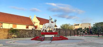 Fort Rotterdam or Benteng Ujung Pandang is a fort inherited from the Gowa-Tallo Kingdom built in 1545. Fort Rotterdam is located in the center of Makassar city. South Sulawesi, Indonesia July 15 2024 photo