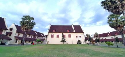 Fort Rotterdam or Benteng Ujung Pandang is a fort inherited from the Gowa-Tallo Kingdom built in 1545. Fort Rotterdam is located in the center of Makassar city. South Sulawesi, Indonesia July 15 2024 photo
