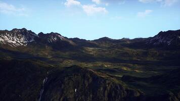 A view of a mountain range from a plane video