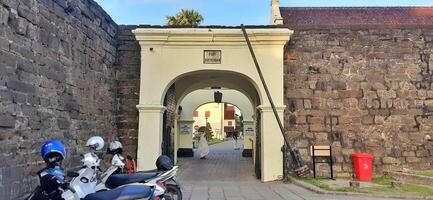 Fort Rotterdam or Benteng Ujung Pandang is a fort inherited from the Gowa-Tallo Kingdom built in 1545. Fort Rotterdam is located in the center of Makassar city. South Sulawesi, Indonesia July 15 2024 photo