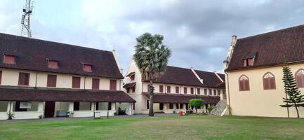 Fort Rotterdam or Benteng Ujung Pandang is a fort inherited from the Gowa-Tallo Kingdom built in 1545. Fort Rotterdam is located in the center of Makassar city. South Sulawesi, Indonesia July 15 2024 photo