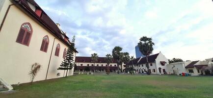 Fort Rotterdam or Benteng Ujung Pandang is a fort inherited from the Gowa-Tallo Kingdom built in 1545. Fort Rotterdam is located in the center of Makassar city. South Sulawesi, Indonesia July 15 2024 photo