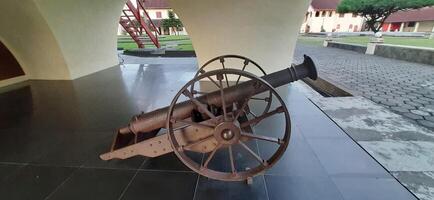 Fort Rotterdam or Benteng Ujung Pandang is a fort inherited from the Gowa-Tallo Kingdom built in 1545. Fort Rotterdam is located in the center of Makassar city. South Sulawesi, Indonesia July 15 2024 photo