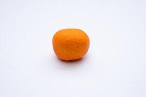 Fresh oranges on a white background, showcasing vibrant colors and natural texture, ideal for food, health, and lifestyle projects. photo