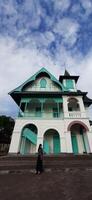 View of around Villa Yuliana Museum is a Dutch heritage building which has been converted into a museum for storing historical objects. Watansoppeng, Soppeng, South Sulawesi, Indonesia - June 29 2024 photo