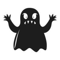 A Halloween ghost silhouette vector