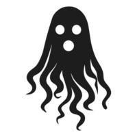 A Halloween ghost silhouette vector