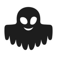 A Halloween ghost silhouette vector