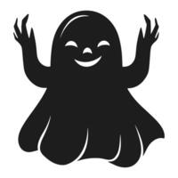 A Halloween ghost silhouette vector