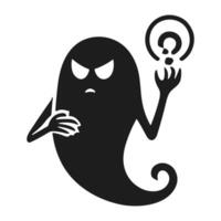 A Halloween ghost silhouette vector