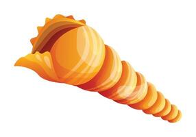 Cartoon auger seashell. Illustration isolated on white background vector