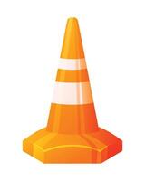 Traffic cone illustration isolated on white background vector
