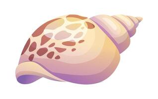Cartoon illustration of a spotted seashell isolated on white background vector