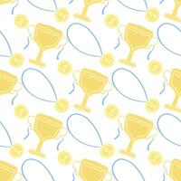 Seamless sport pattern. Background with sports icons vector