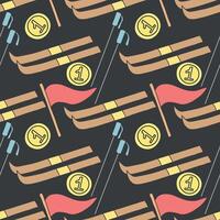 Seamless sport pattern. Background with sports icons vector