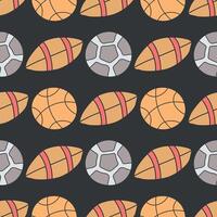 Seamless sport pattern. Background with sports icons vector