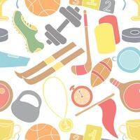 Seamless sport pattern. Background with sports icons vector