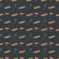Seamless sport pattern. Background with sports icons vector