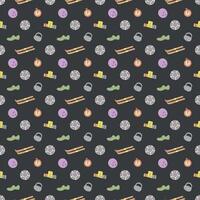 Seamless sport pattern. Background with sports icons vector
