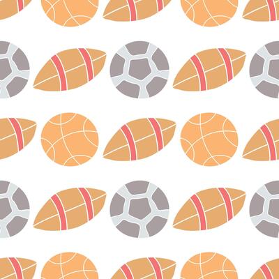 Seamless sport pattern. Background with sports icons