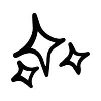 Stars and sparkles doodle illustration. Twinkle, blink, firework, glitter silhouette and glowing symbols in sketch style. Hand drawn illustration isolated on white background vector