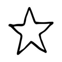 Stars and sparkles doodle illustration. Twinkle, blink, firework, glitter silhouette and glowing symbols in sketch style. Hand drawn illustration isolated on white background vector