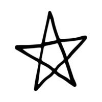 Stars and sparkles doodle illustration. Twinkle, blink, firework, glitter silhouette and glowing symbols in sketch style. Hand drawn illustration isolated on white background vector