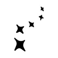 Stars and sparkles doodle illustration. Twinkle, blink, firework, glitter silhouette and glowing symbols in sketch style. Hand drawn illustration isolated on white background vector