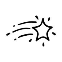 Stars and sparkles doodle illustration. Twinkle, blink, firework, glitter silhouette and glowing symbols in sketch style. Hand drawn illustration isolated on white background vector