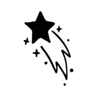 Stars and sparkles doodle illustration. Twinkle, blink, firework, glitter silhouette and glowing symbols in sketch style. Hand drawn illustration isolated on white background vector